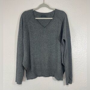Velvet Charcoal V-Neck Sweater